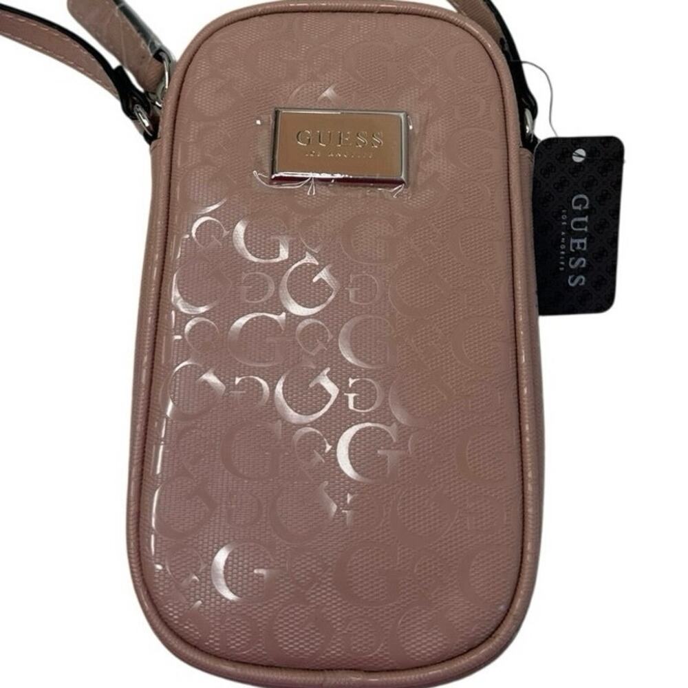 Guess Terence Mini Crossbody Phone Purse Cards Accessories Adj strap Dusty Mauve